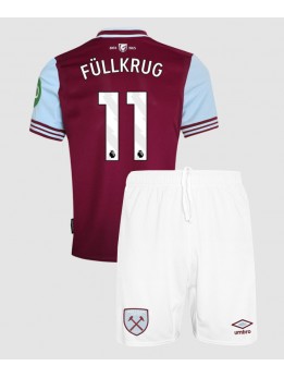 West Ham United Niclas Fullkrug #11 Dječji Domaci Dres kompleti 2024-25 Kratak Rukavima (+ kratke hlače)